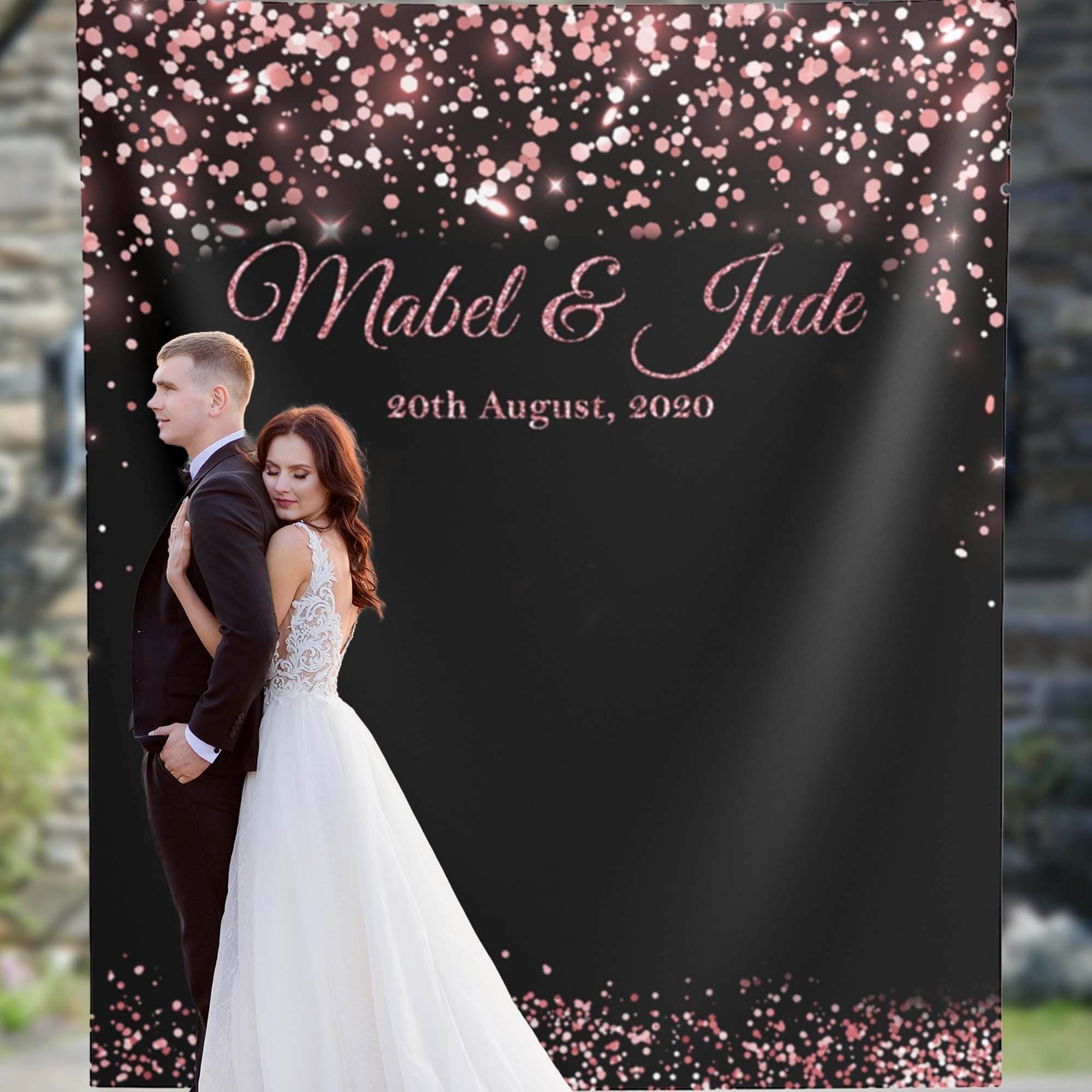Rose Gold Wedding Backdrop - iJay Backdrops
