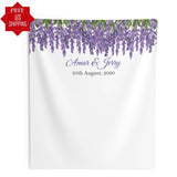 Purple Floral Wedding Backdrop - iJay Backdrops