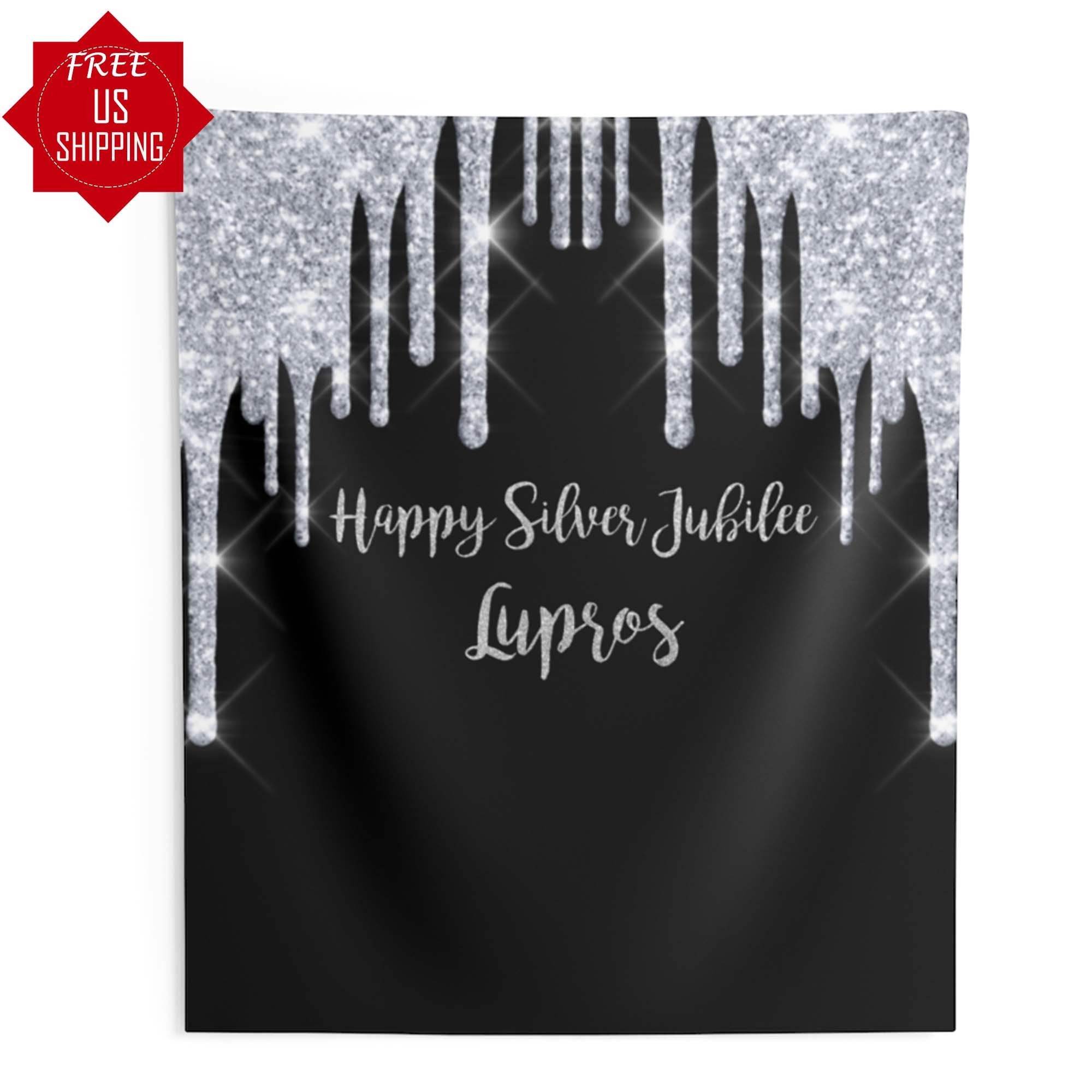 Custom Black and Silver Backdrop - iJay Backdrops