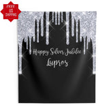 Custom Black and Silver Backdrop - iJay Backdrops