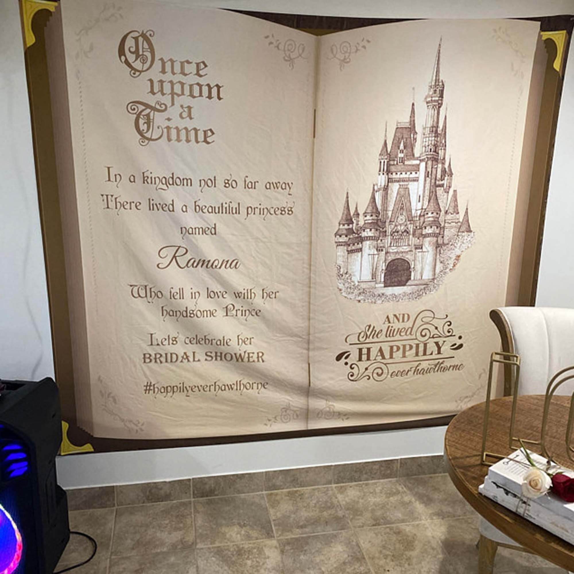 Fairytale Bridal shower Backdrop | Story Book Engagement Backdrop - iJay Backdrops