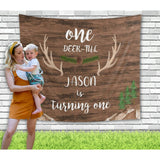 Deerful First Birthday Backdrop