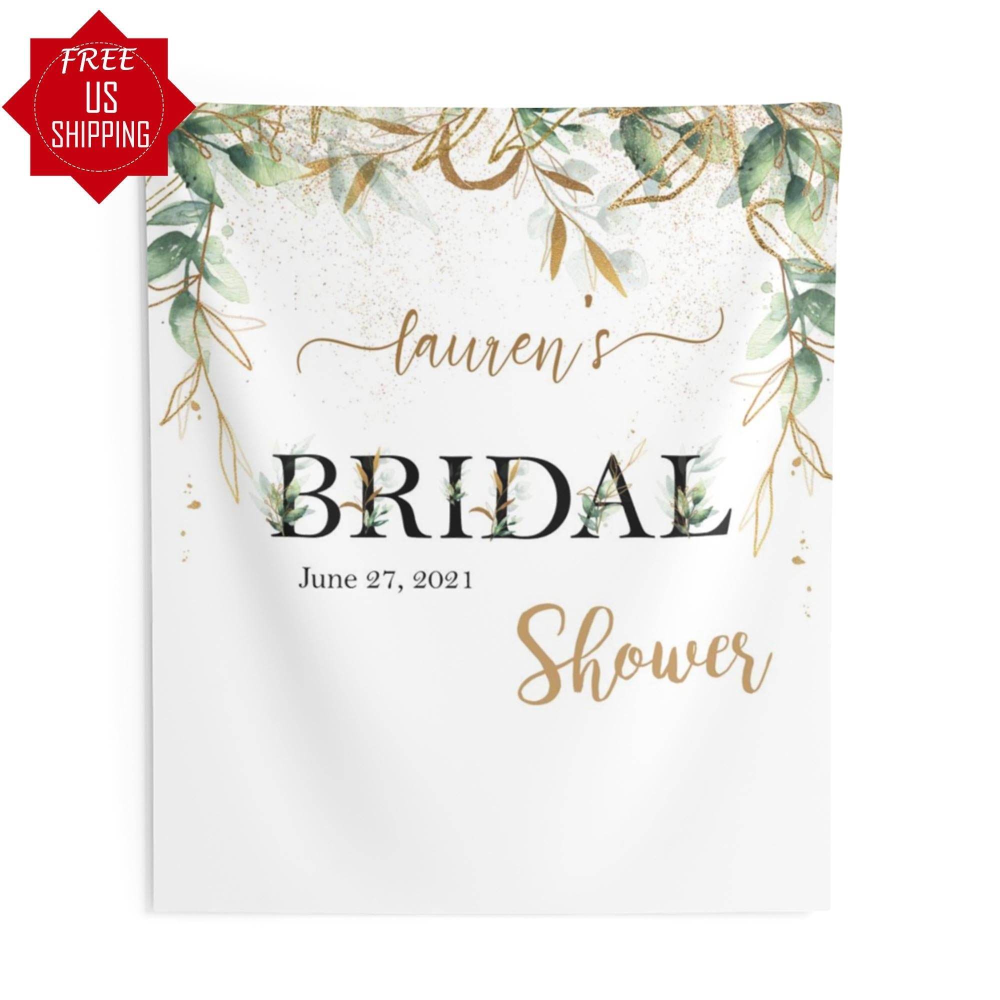 Bridal Shower Greenery Backdrop - iJay Backdrops