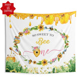 First Bee Day Party Backdrop for Girls - iJay Backdrops