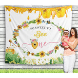First Bee Day Party Backdrop for Girls - iJay Backdrops