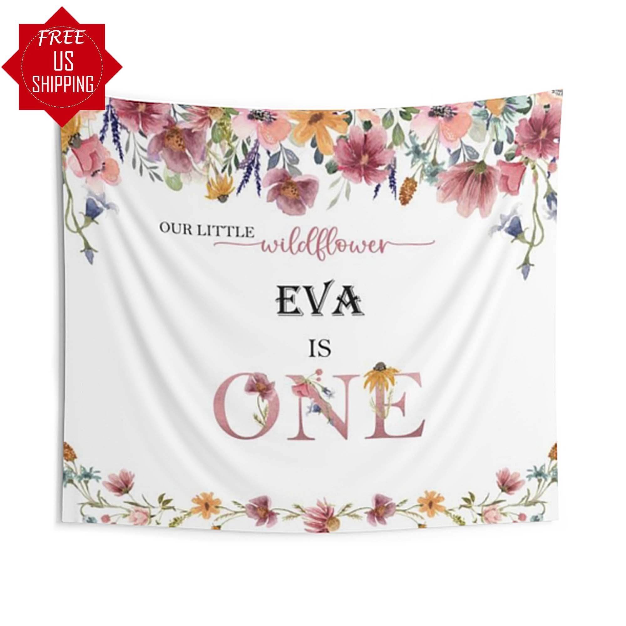 First Birthday Wildflower Backdrop - iJay Backdrops