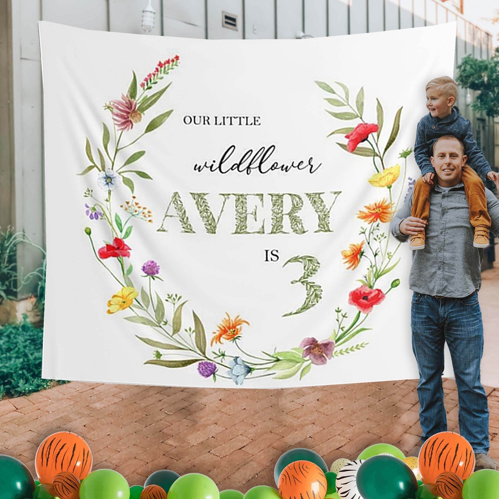 Wildflower Kids Birthday Backdrop - iJay Backdrops