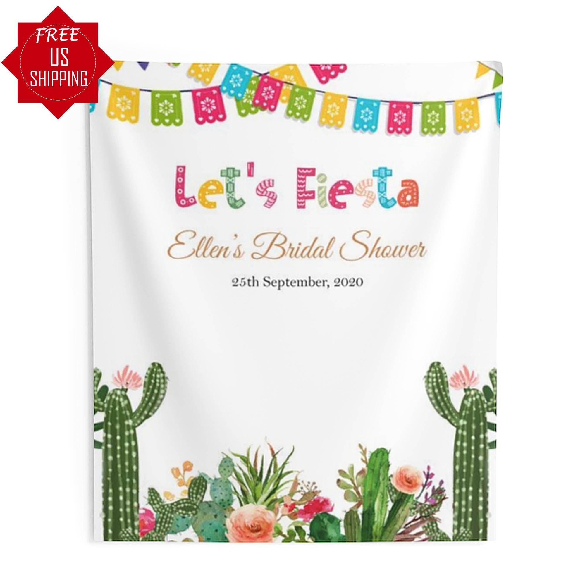Fiesta Bridal Shower Backdrop - iJay Backdrops