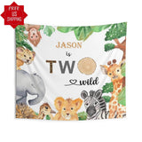 Two Wild Birthday Backdrop - iJay Backdrops