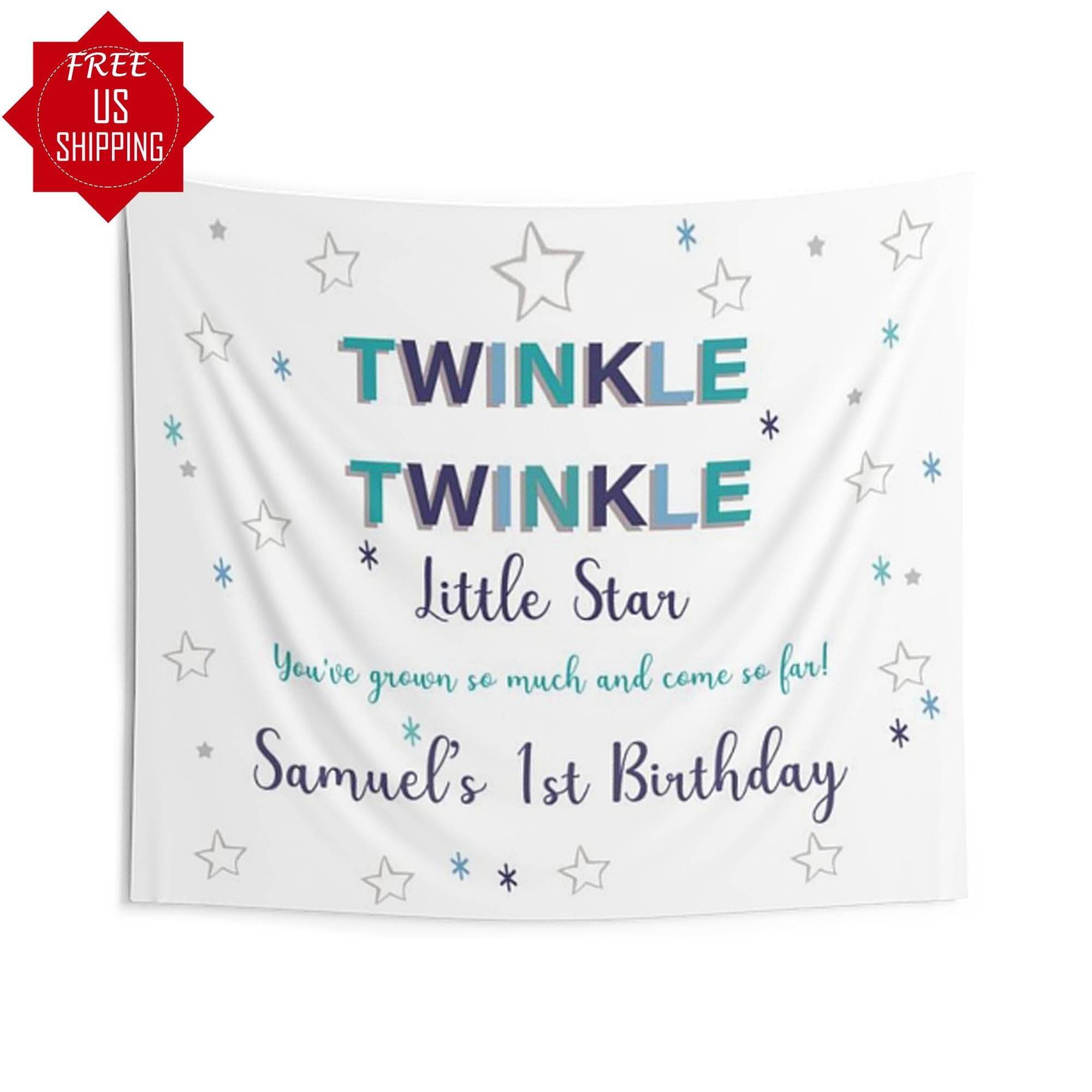 Twinkle Little Star First Birthday Backdrop - iJay Backdrops