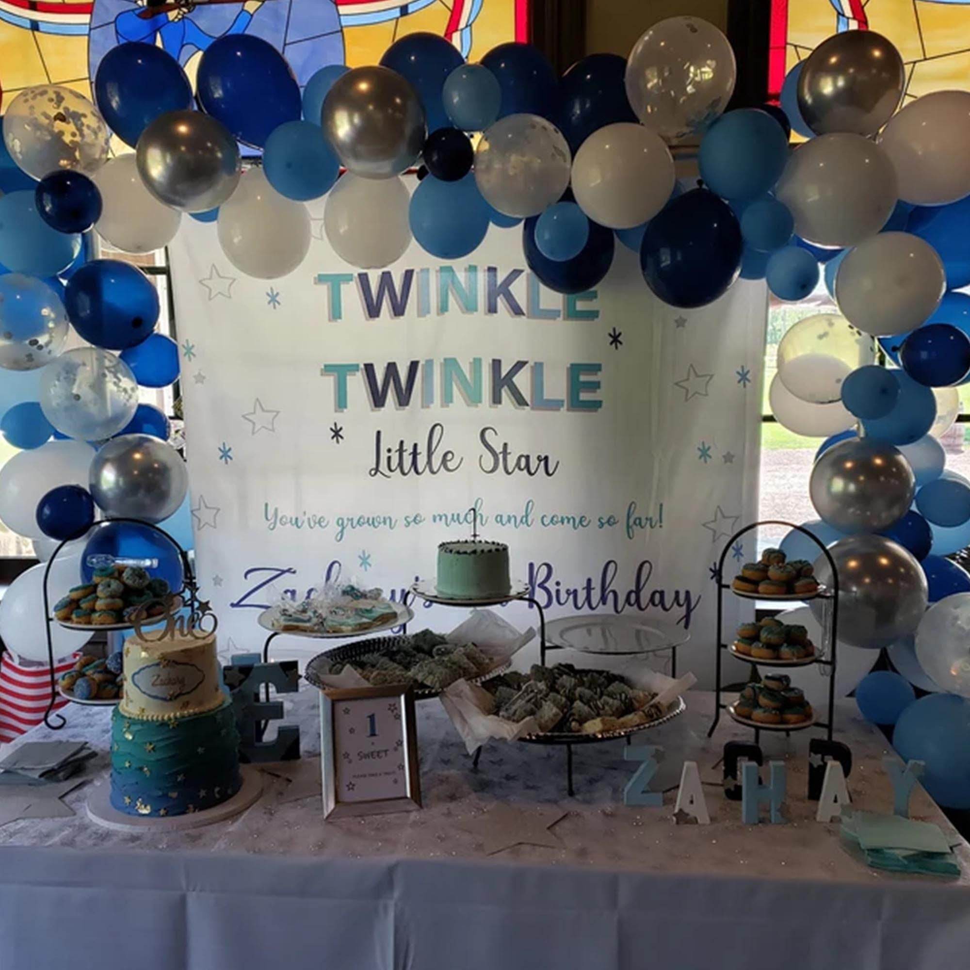 Twinkle Little Star First Birthday Backdrop - iJay Backdrops