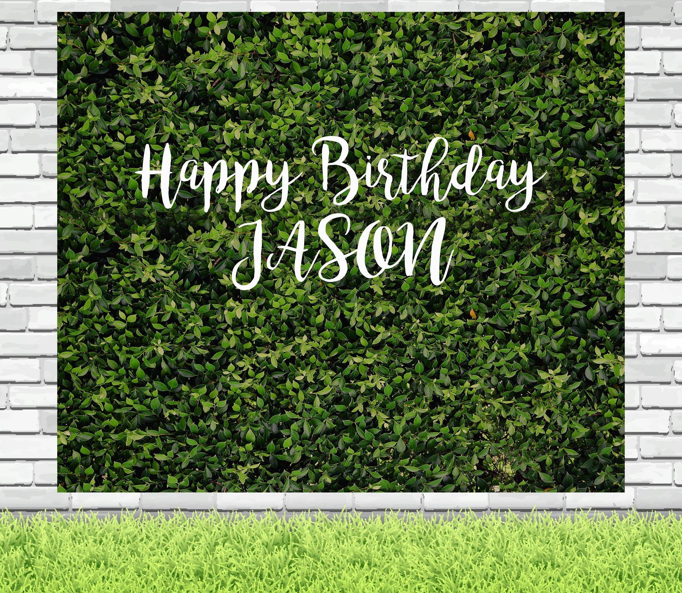 Personalized First Birthday Grass Backdrop - iJay Backdrops