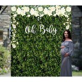 Fabric Grass Wall Baby Shower Backdrop - Oh Baby - iJay Backdrops