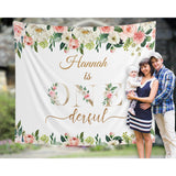 Pink Floral Kids Birthday Backdrop - iJay Backdrops