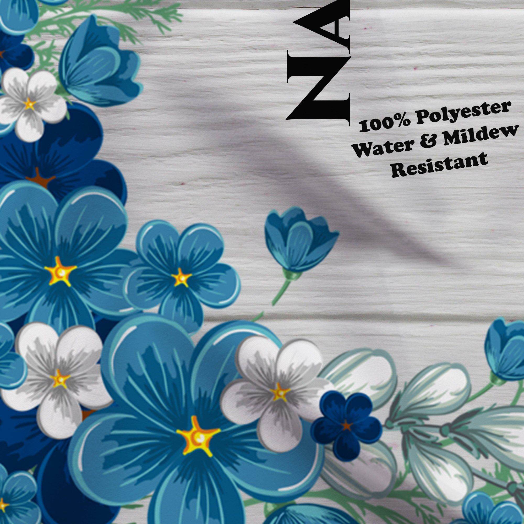 Personalized Rustic Blue Floral Wedding Backdrop - iJay Backdrops