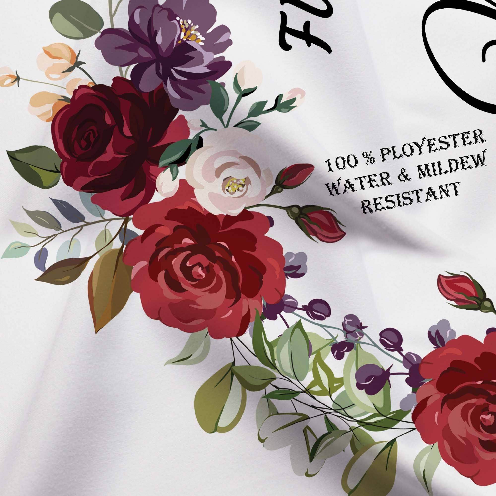 Red Floral Future Mrs Backdrop - iJay Backdrops