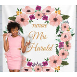 Custom Floral Future Mrs Backdrop