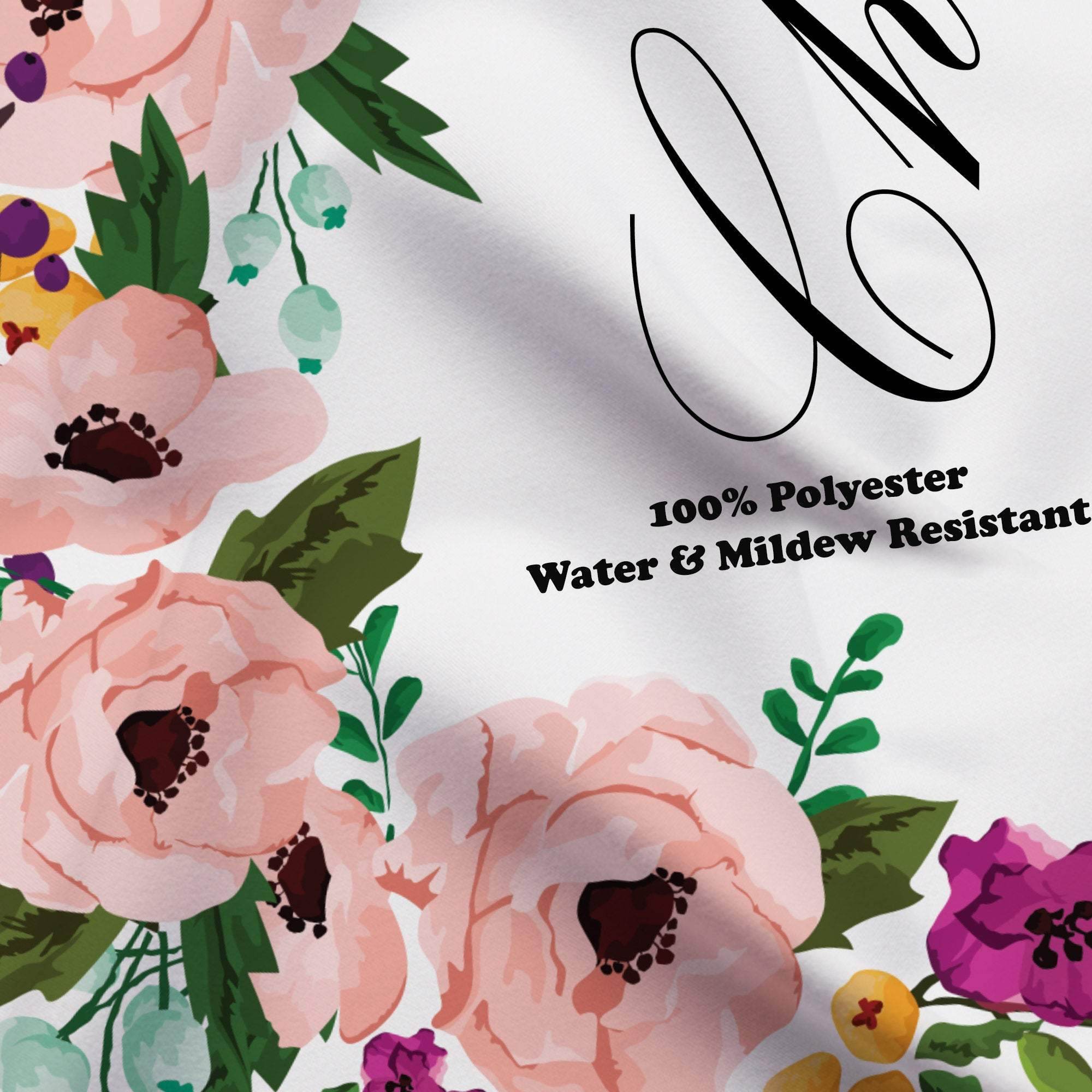 Personalized Floral Wedding Photo Backdrop - iJay Backdrops