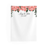 Personalized Floral Wedding Backdrop For Reception / Peach Backdrop - iJay Backdrops