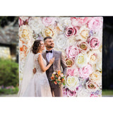 Personalized Flower Wedding Backdrop - Durable print fabric backdrop - iJay Backdrops