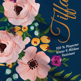 Personalized Navy Blue Wedding Backdrop For Reception / Floral Backdrop - iJay Backdrops