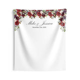 Personalized Red Floral Wedding Backdrop For Reception - Shop Now - iJay Backdrops
