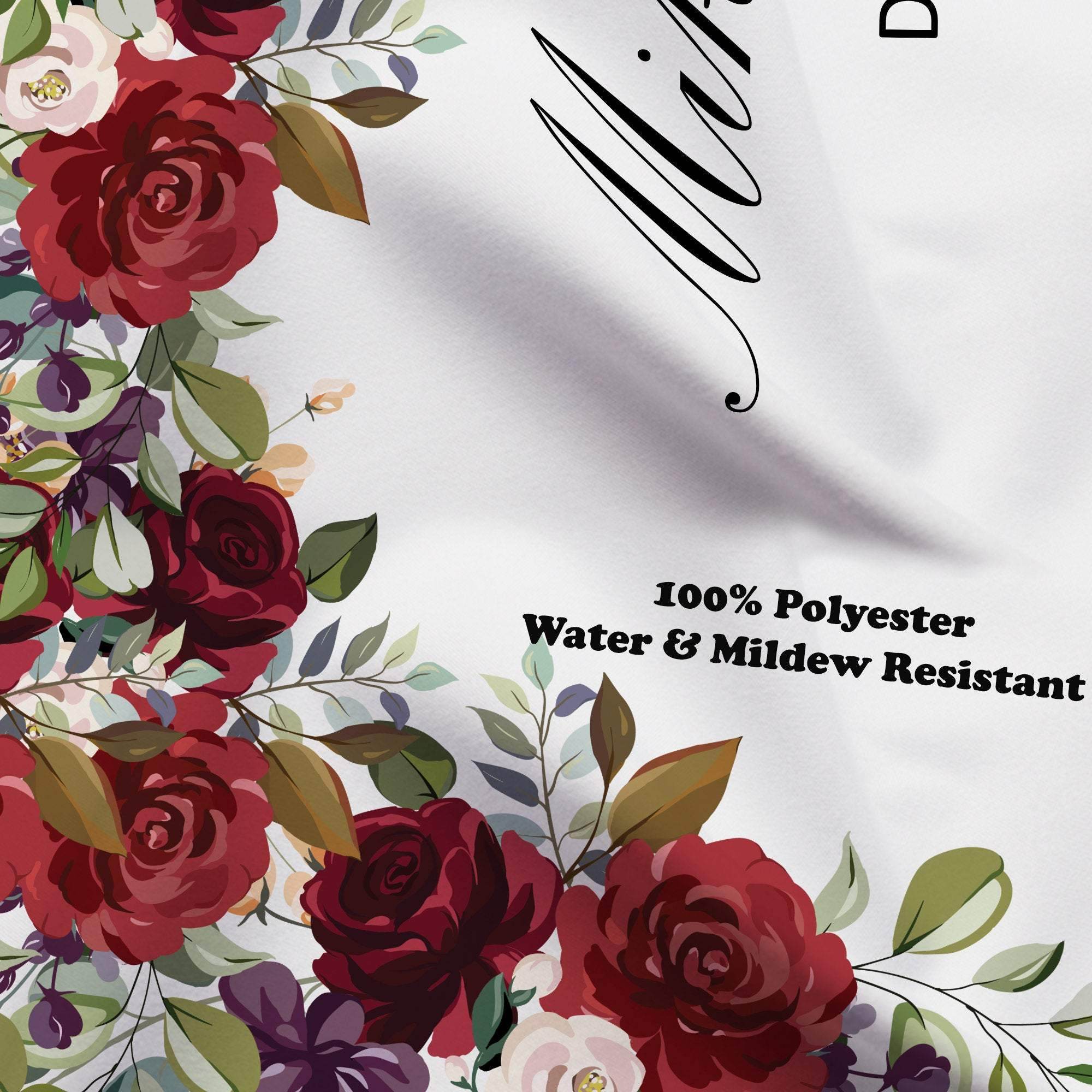 Personalized Red Floral Wedding Backdrop For Reception - Shop Now - iJay Backdrops