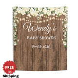 Personalized Rustic baby shower backdrop - iJay Backdrops
