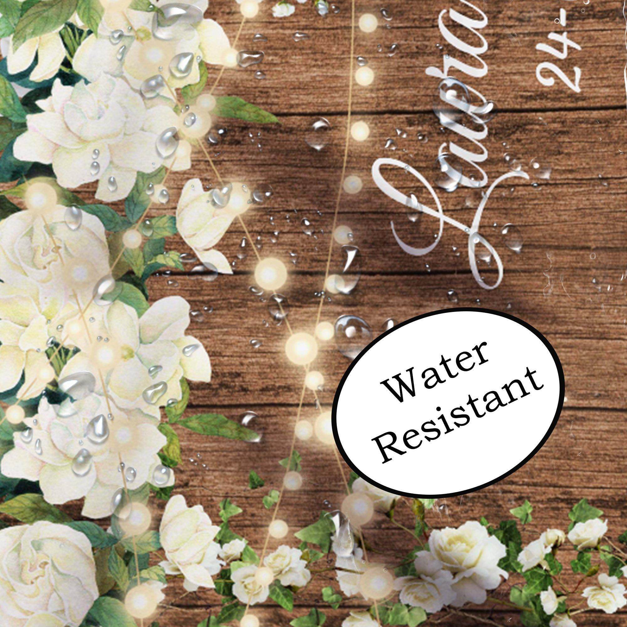 Personalized Rustic Bridal Shower Photobooth Backdrop with Lights - iJay Backdrops