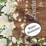 Personalized Rustic Bridal Shower Photobooth Backdrop with Lights - iJay Backdrops