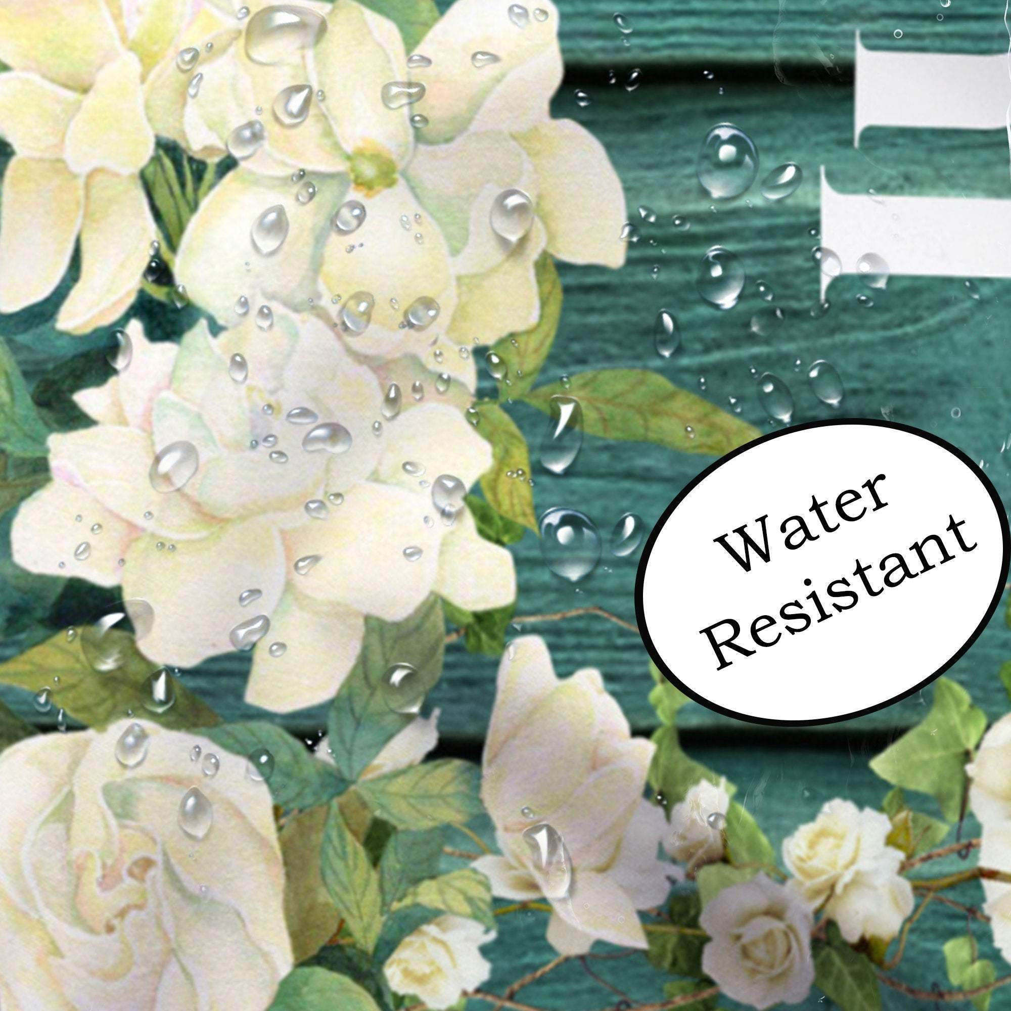Personalized Rustic Green Backdrop for Wedding Reception - iJay Backdrops