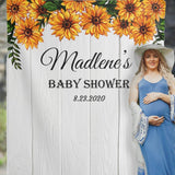 Personalized Sunflower Baby Shower Backdrop - Shop Now