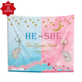 Personalized Twinkle Twinkle Little Star Gender Reveal Backdrop - iJay Backdrops
