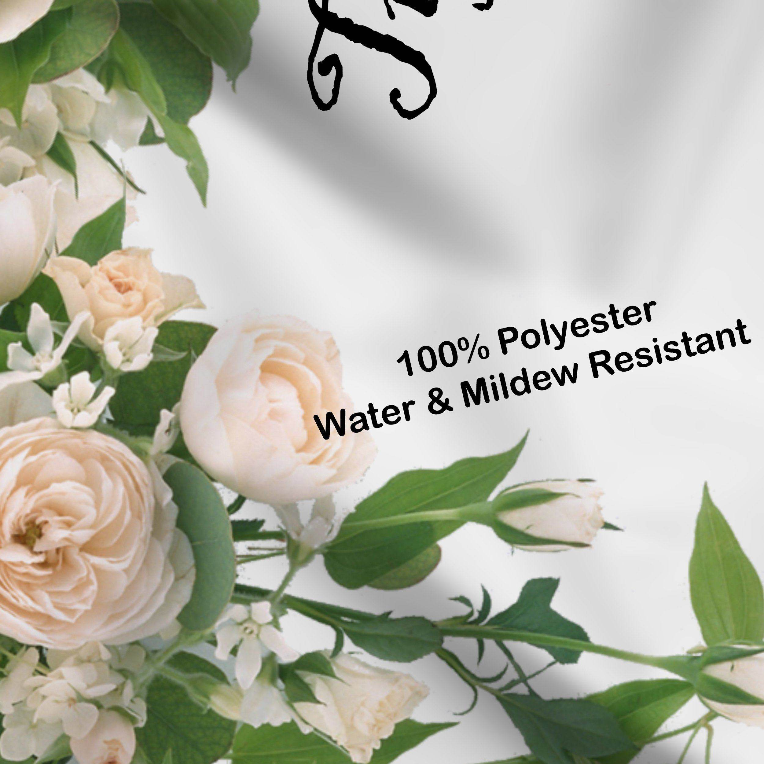White Floral Greenery Wedding Backdrop - iJay Backdrops