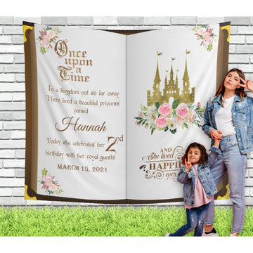 Pink Floral Storybook Photo Backdrop - iJay Backdrops