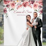 Floral Rosegold Wedding Backdrop - iJay Backdrops