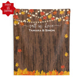 Rustic Fall Backdrop for Wedding Reception - iJay Backdrops