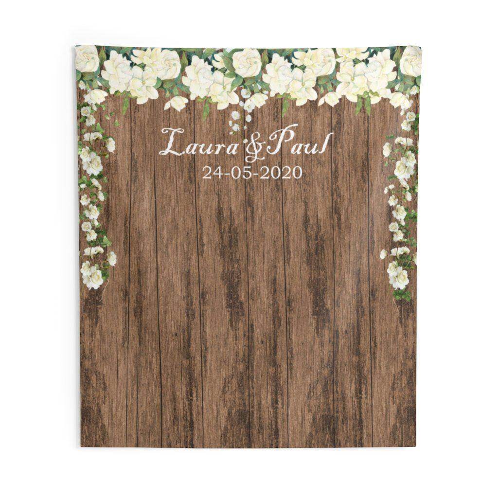 Rustic Floral Wedding Backdrop - iJay Backdrops