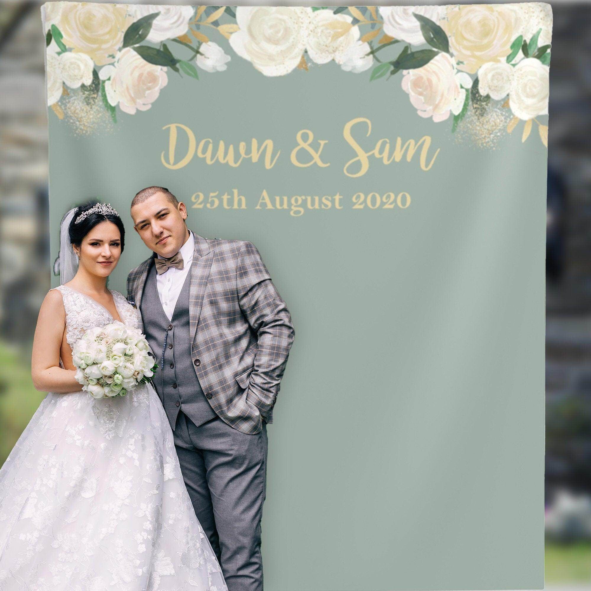 Sage Green Wedding Backdrop - iJay Backdrops