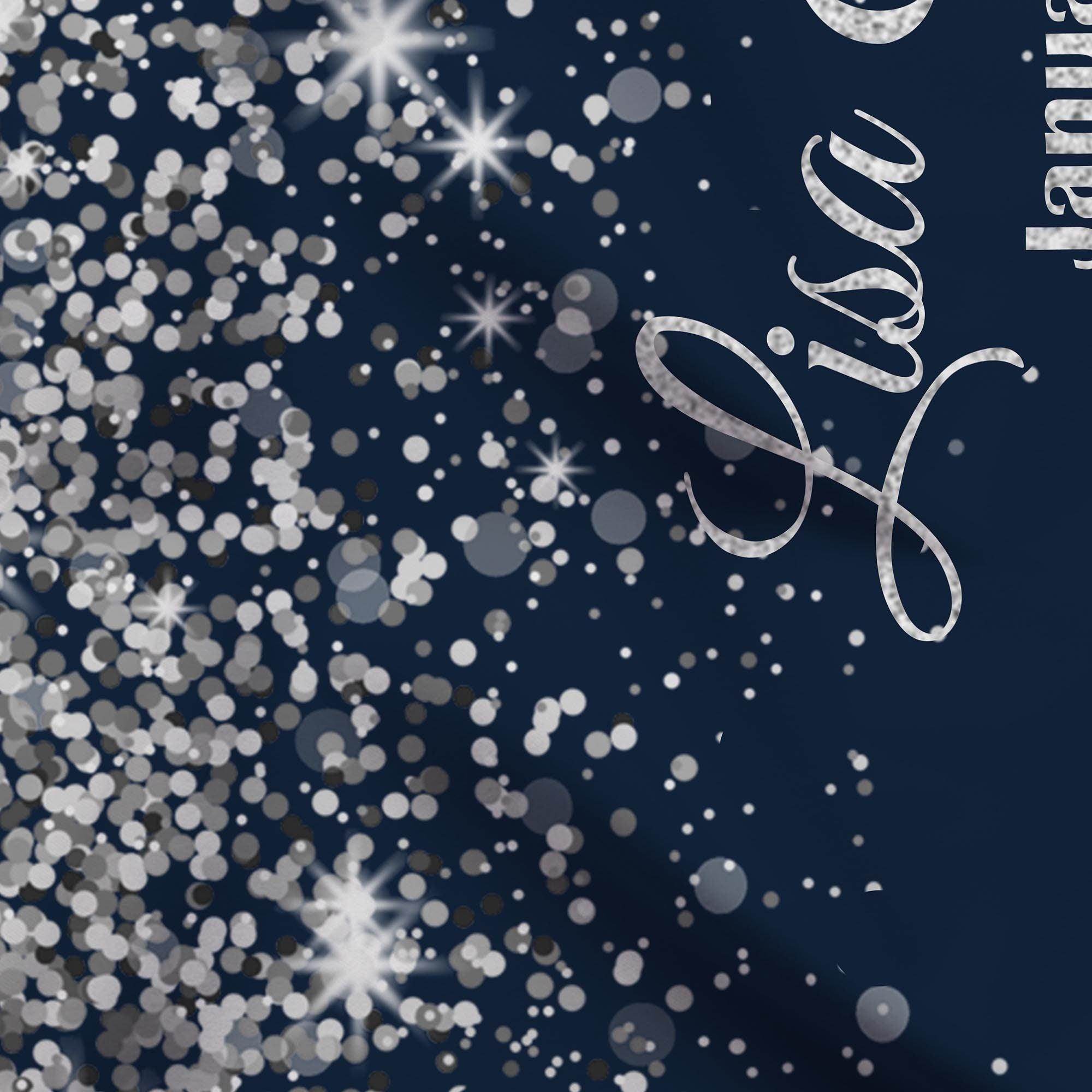 Navy and Silver Wedding Backdrop - iJay Backdrops