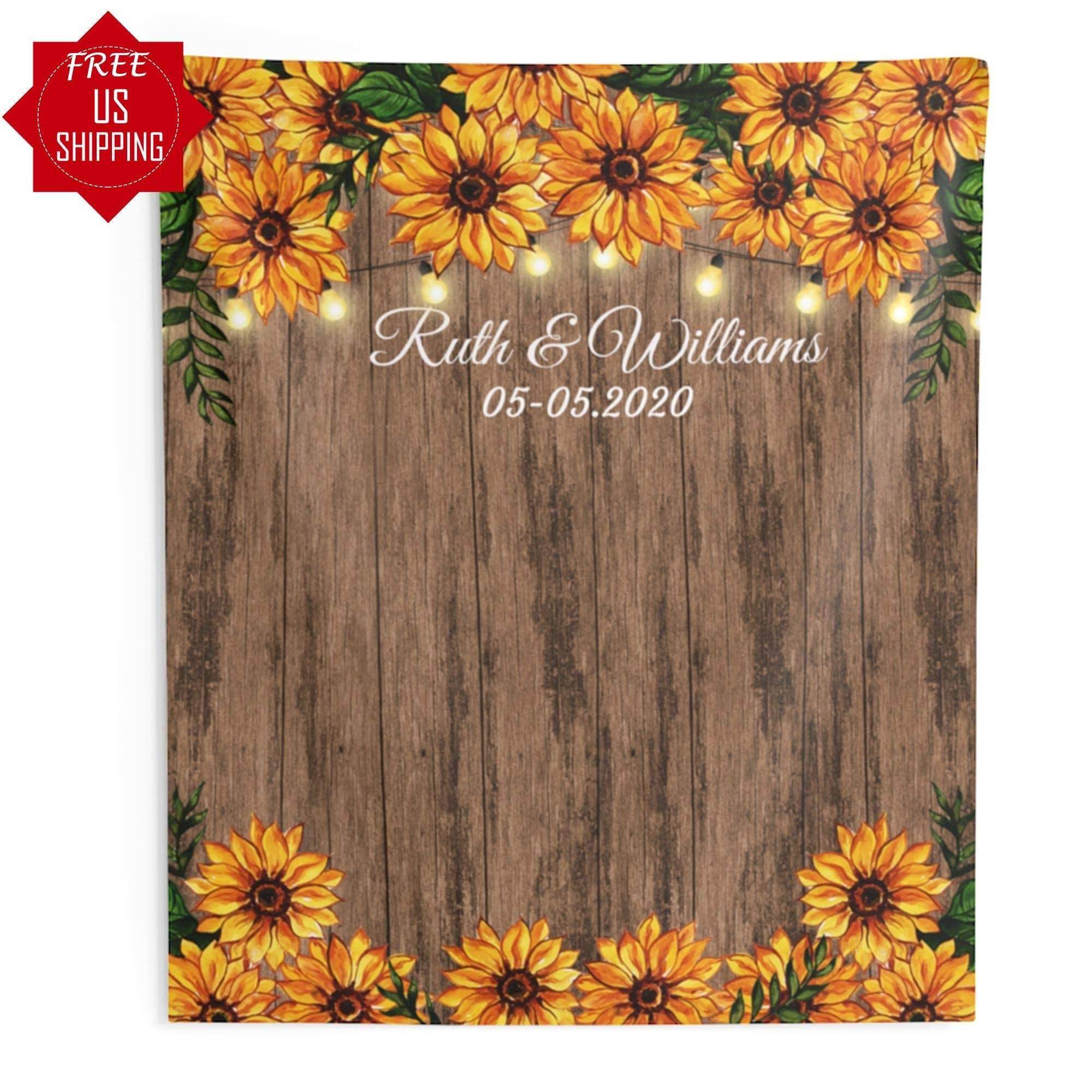 Sunflower Photo Backdrop with Lights - iJay Backdrops