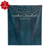 Rustic Teal Wedding Backdrop - iJay Backdrops