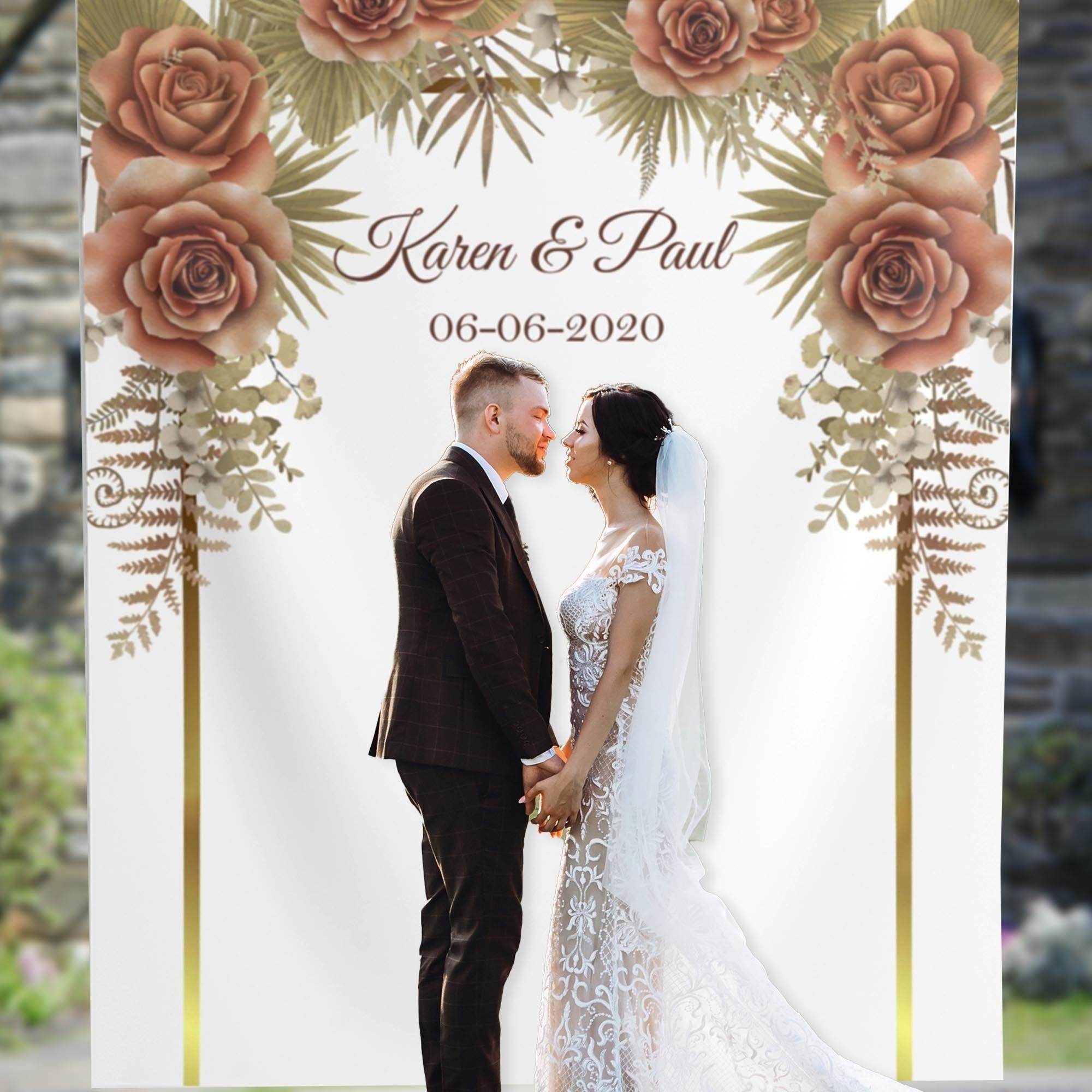 Boho Arch Wedding Photo Backdrop - iJay Backdrops