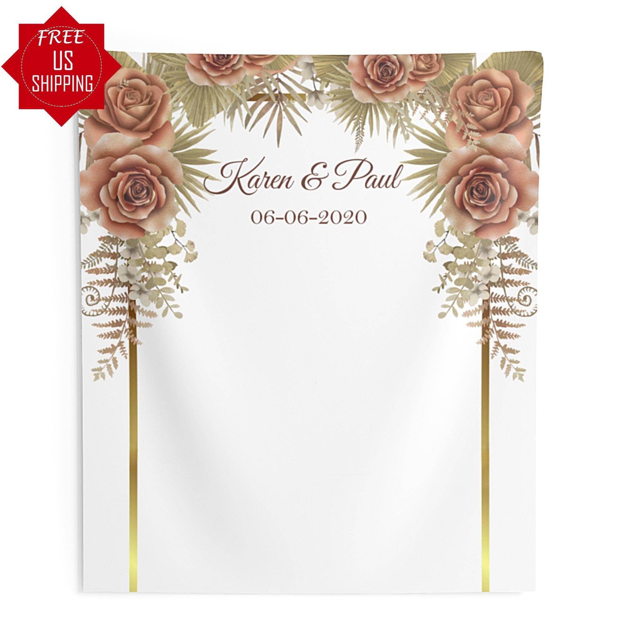 Boho Arch Wedding Photo Backdrop - iJay Backdrops