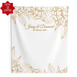 White and Gold Backdrop for Wedding - iJay Backdrops