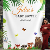 Woodland Baby Shower Backdrop /Woodland Animal Backdrop Personalized - iJay Backdrops