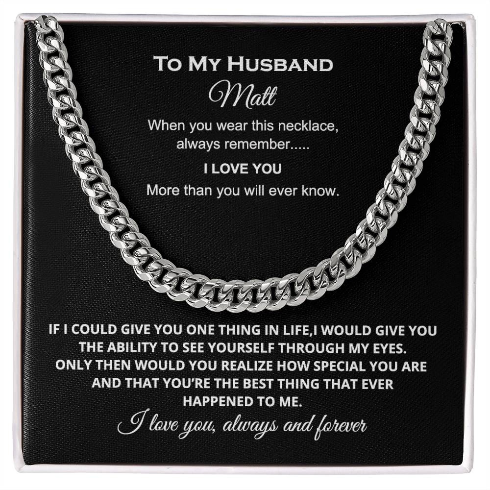 husband necklace matt
