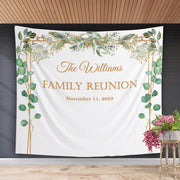 Greenery Family Reunion Party Backdrop - iJay Backdrops