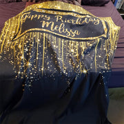Custom Gold Glitter Backdrop Graduation Birthday Party Banner Wedding Photo Booth Bridal Shower Decor Personalized Event Background 01DS05