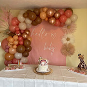 Pink Blush Simple Baby Shower Backdrop